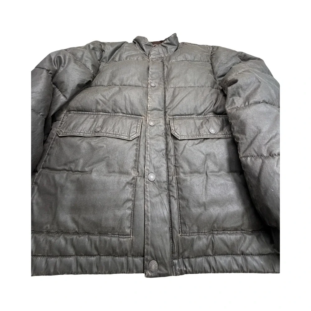 Levi's Puffer Jacket Mens M Dark Olive Prototype Factory Sample LMU26-092 Plaid